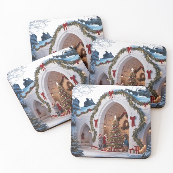 Item preview, A serene and festive winter wonderland Christmas scene designed and sold by Elegacy77.