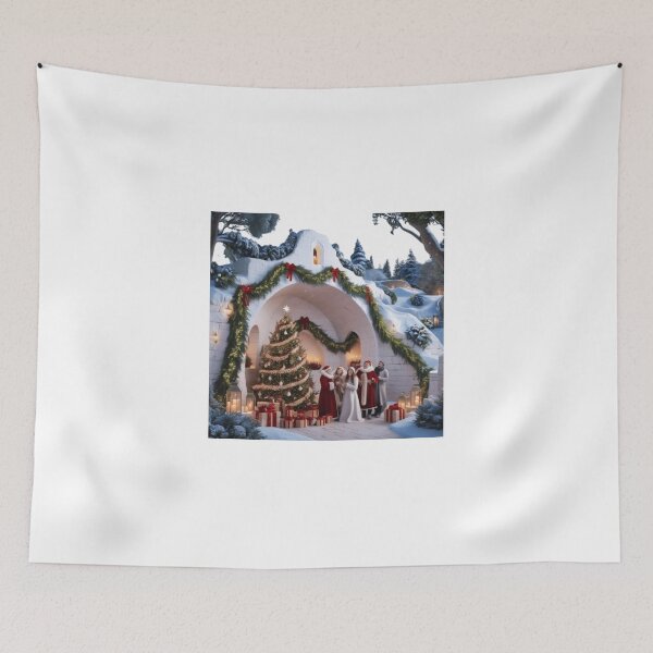 Item preview, A serene and festive winter wonderland Christmas scene depicting the Milk Grotto designed and sold by Elegacy77.