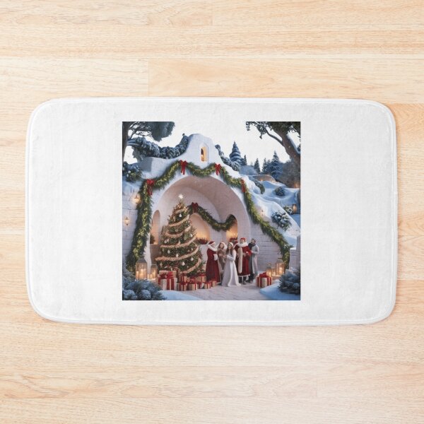 Item preview, A serene and festive winter wonderland Christmas scene depicting the Milk Grotto designed and sold by Elegacy77.