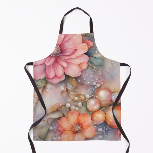 Item preview, Peach Flowers and Pearls designed and sold by CalmnessbyChoice.
