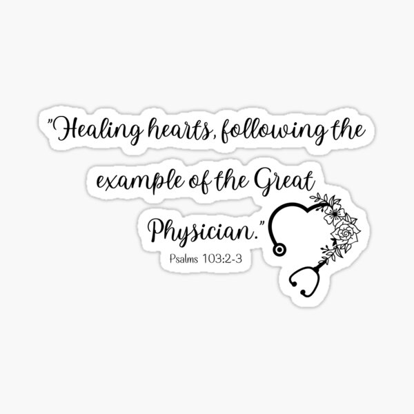 Item preview,  "Healing hearts, following the example of the Great Physician." designed and sold by Ilustrated Faith.