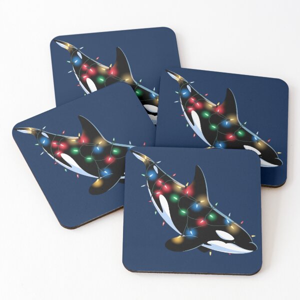 Item preview, Orca Wrapped in Christmas Lights designed and sold by Situstshirts.