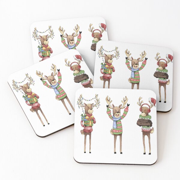 Item preview, Cozy and Cute Christmas Reindeers designed and sold by MargaretFasDes.