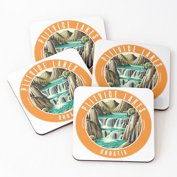 Item preview, Retro Plitvice Lakes National Park Landscape designed and sold by MaateoDesign.