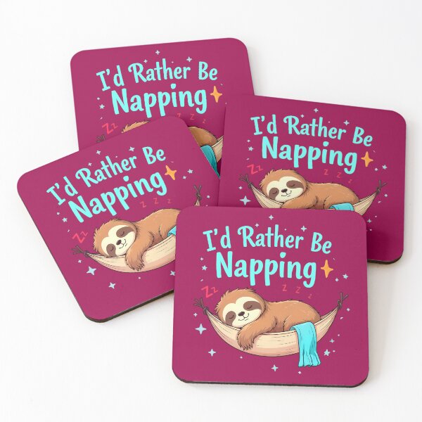 Item preview, I'd Rather Be Napping Cute Sloth Quote designed and sold by TheArtOfPat.