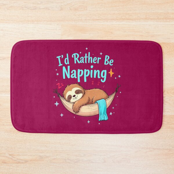 Item preview, I'd Rather Be Napping Cute Sloth Quote designed and sold by TheArtOfPat.