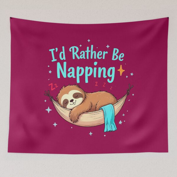 Item preview, I'd Rather Be Napping Cute Sloth Quote designed and sold by TheArtOfPat.