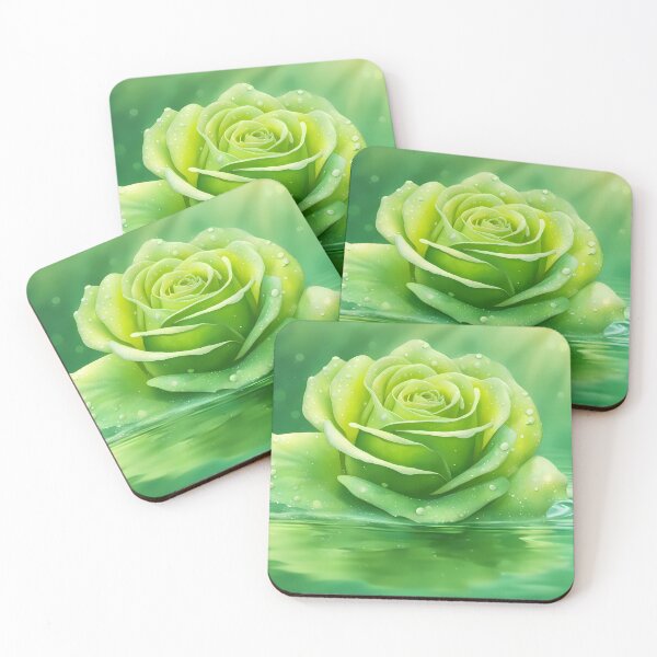 Item preview, Green Rose in Green Water designed and sold by CalmnessbyChoice.