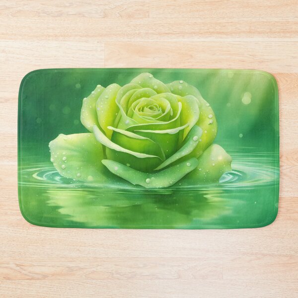 Item preview, Green Rose in Green Water designed and sold by CalmnessbyChoice.