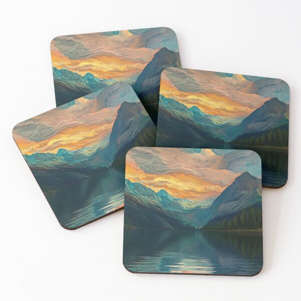 Item preview, Pastel Mountains Landscape designed and sold by NicolasGlowArt.
