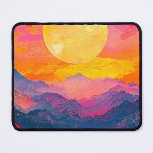 Item preview, Red Pastel Mountains Sunrise designed and sold by NicolasGlowArt.