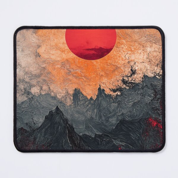 Item preview, Bloody Mountains and Sun designed and sold by NicolasGlowArt.