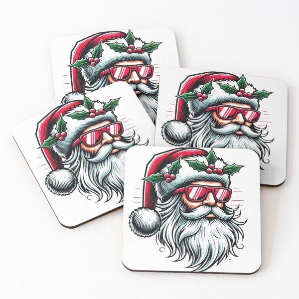 Item preview, "Cool Santa with Sunglasses and Holly" designed and sold by AIARTIST1.