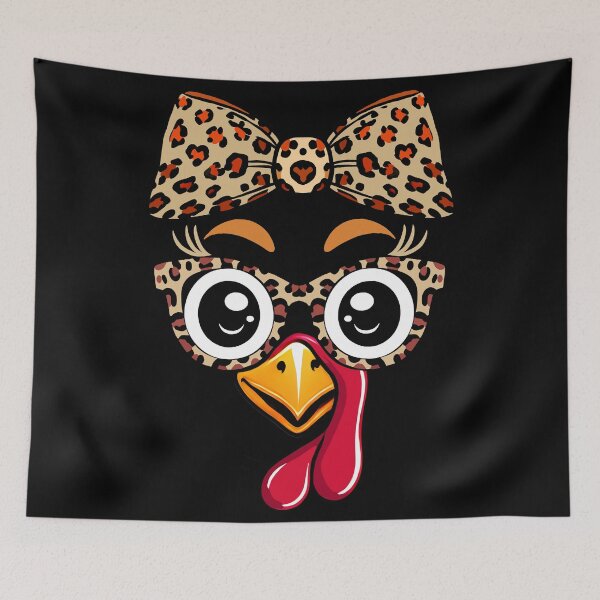 Item preview, Turkey Face Leopard Headband Glasses Thanksgiving Women Girl  designed and sold by DrawHandArt.