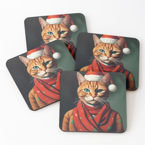 Item preview, Magritte-Inspired Orange X-mas Cat designed and sold by vwcallais.