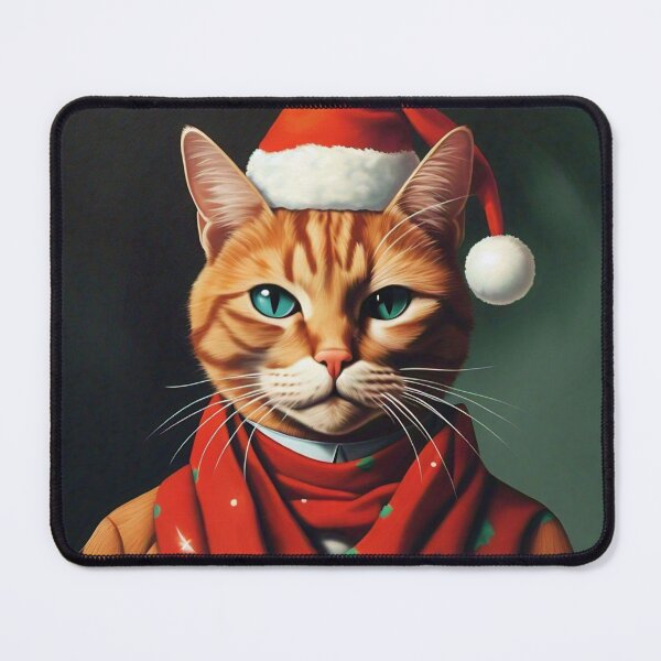 Item preview, Magritte-Inspired Orange X-mas Cat designed and sold by vwcallais.