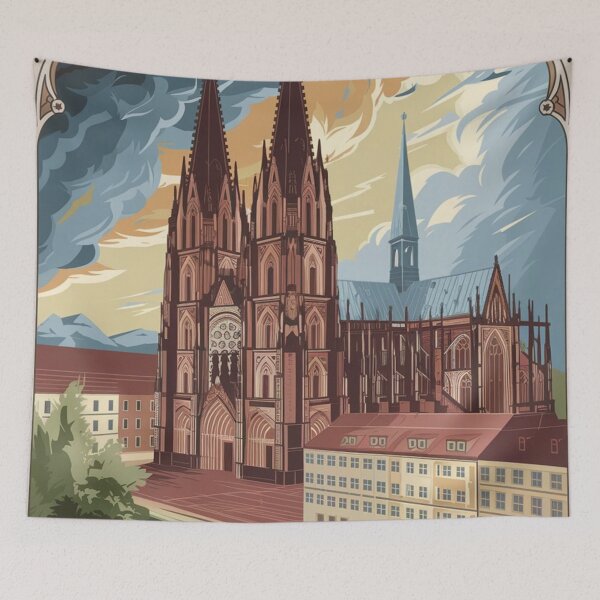 Item preview, Mainz Vintage Travel Poster designed and sold by TravelerRat.