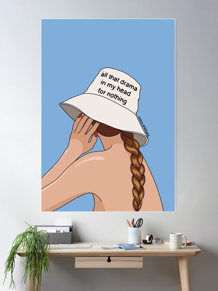 Thumbnail 1 of 3, Poster, All that drama in my head for nothing by Sasa Elebea designed and sold by elebea.