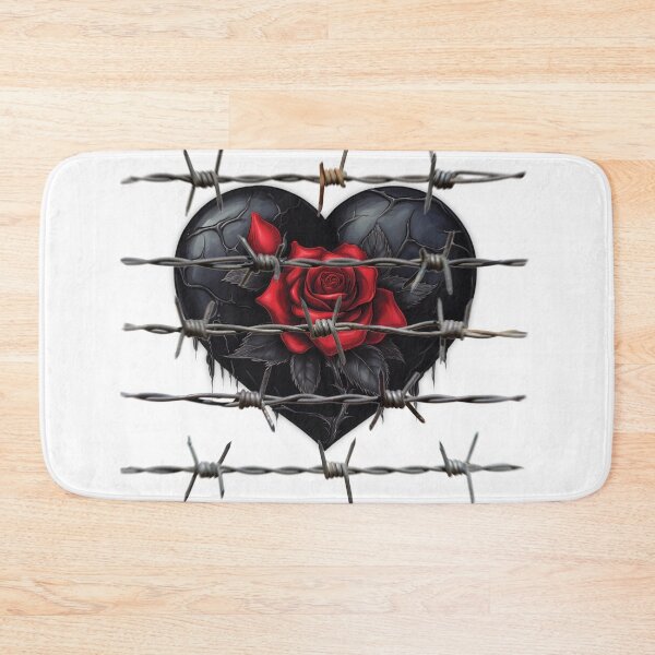 Item preview, BLACK HEART AND BARBED WIRE designed and sold by BIGPIX91011.