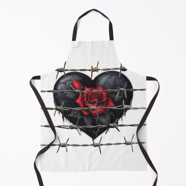 Item preview, BLACK HEART AND BARBED WIRE designed and sold by BIGPIX91011.
