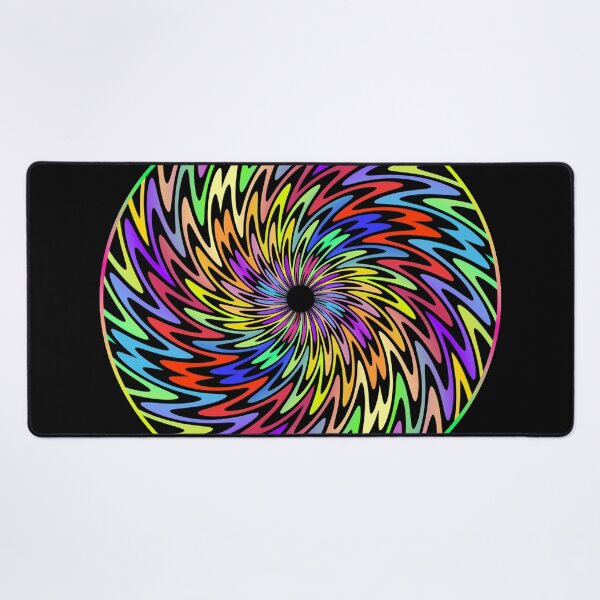 Item preview, colorful burst of wiggles in a circle designed and sold by chambergambit.