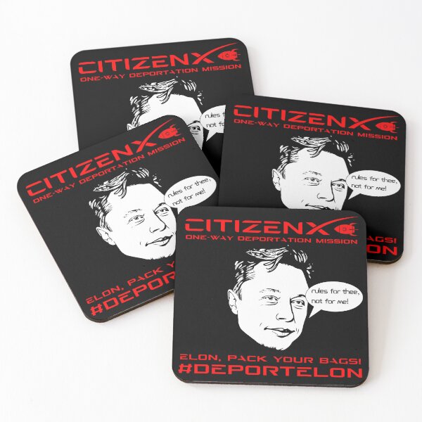 Item preview, Pegatina con el hashtag #DEPORT ELON - Misión de deportación unidireccional de CitizenX: ¡haz las maletas! designed and sold by PhreakStyle.