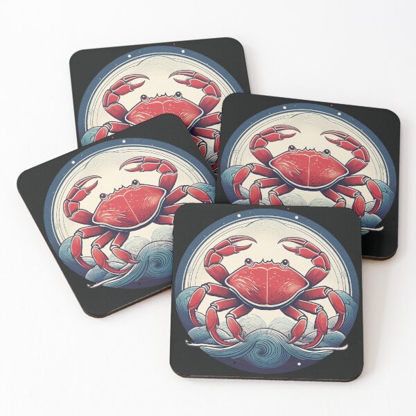 Item preview, Serenity of the Sea: Geometric Dungeness Crab designed and sold by Farid1Shop.