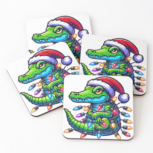 Item preview, Festive Alligator Wrapped in Christmas Lights designed and sold by AIARTIST1.