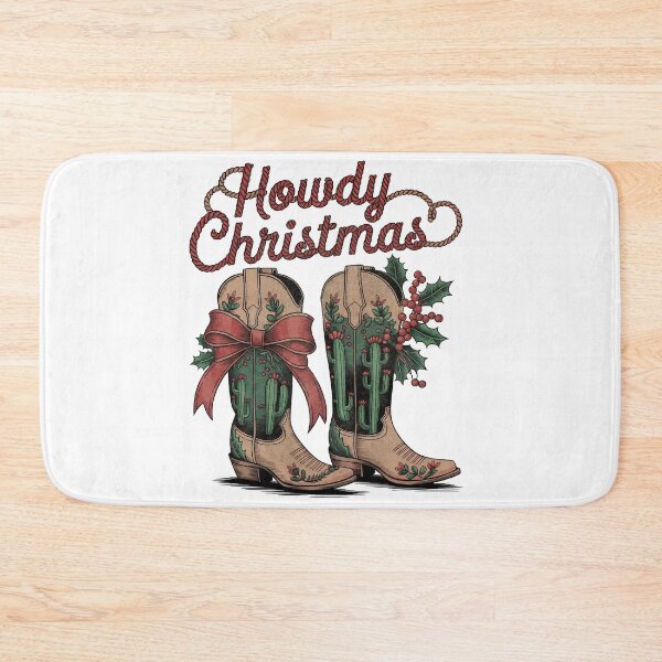 Item preview, Vintage Howdy Christmas Western Country Cowboy Boots Xmas designed and sold by MintaApparel.