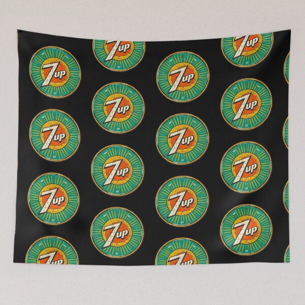 Item preview, Vintage 7Up Logo Worn No Background Vector Art designed and sold by neildoch.