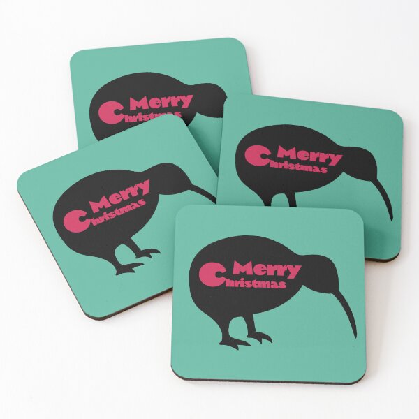 Item preview, Christmas. New Zealand. Merry, Kiwi Christmas. Holiday. (Turquoise Green background) designed and sold by bekksa.