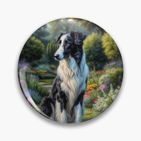 Item preview, Sheldon Borzoi Puppy Portrait Painting designed and sold by Heart and Soul Studio.