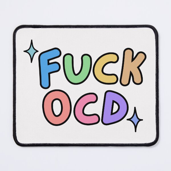 Item preview, Fuck ocd colourful text design | OCD awareness designed and sold by NeurodiverseTea.