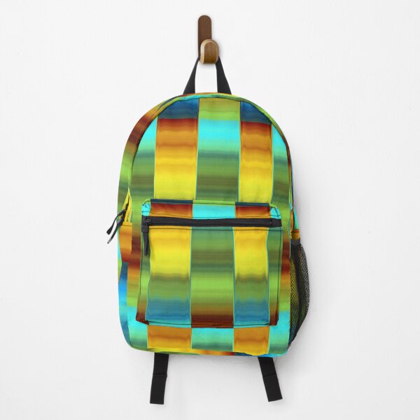 Item preview, Yellow, Green and Blue Striped Abstract Shiny Metallic designed and sold by pinkal.