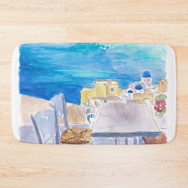 Item preview, Table with View in Santorini Oia Waiting for you in the Aegean designed and sold by artshop77.