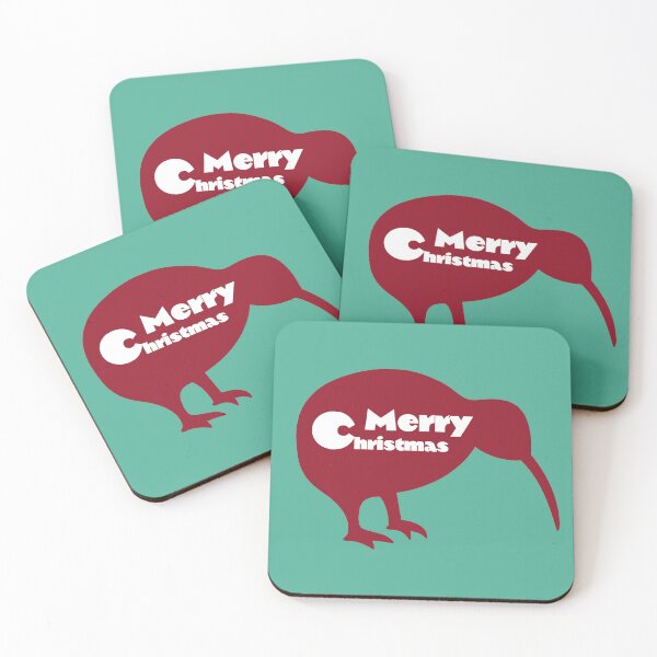 Item preview, Christmas. New Zealand. Merry, Kiwi Christmas. Holiday. (Turquoise Green background) designed and sold by bekksa.