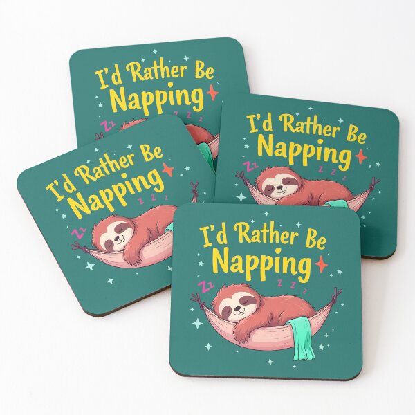 Item preview, I'd Rather Be Napping Cute Sloth Quote designed and sold by TheArtOfPat.