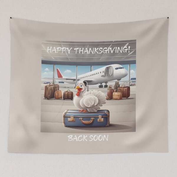 Aperçu de l'œuvre T-shirt drôle de Thanksgiving – Türkiye – De retour bientôt créée et vendue par ColorfulVertigo.