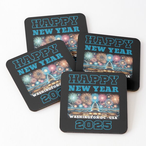 Item preview, Happy New Year 2025 - Washington DC - Blue Edition designed and sold by Manic Merch Designs.