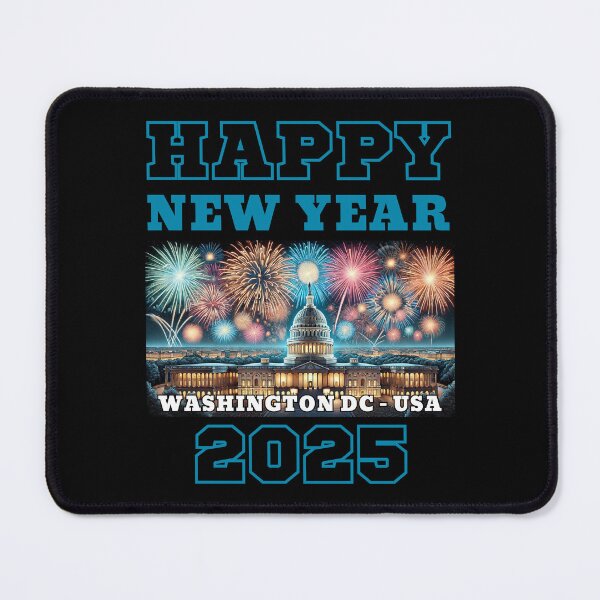 Item preview, Happy New Year 2025 - Washington DC - Blue Edition designed and sold by Manic Merch Designs.