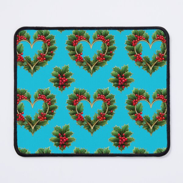 Item preview, Holly Heartwarming: A cozy pattern with hearts made from holly leaves, perfect for adding a touch of warmth and comfort to any design. designed and sold by Grang Art Artistic Designs.