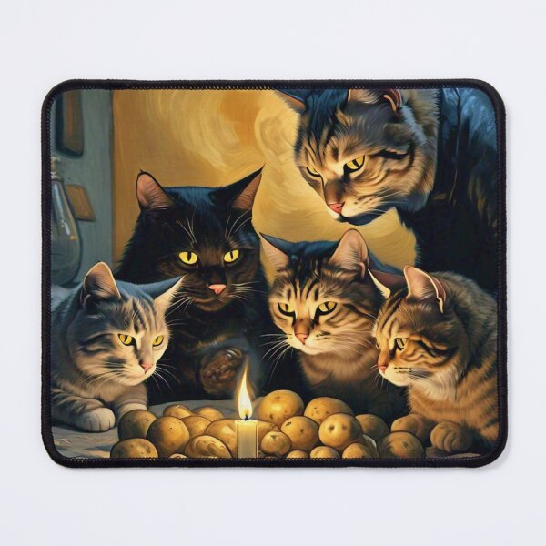 Item preview, Potato Eater Cats Van Gogh-Inspired designed and sold by vwcallais.