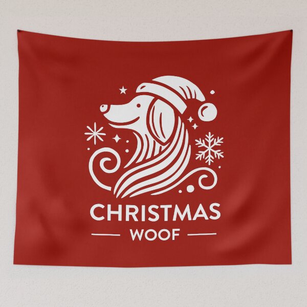 Item preview, Christmas Woof: Festive Dog Designs, Unique designed and sold by villacreativa.