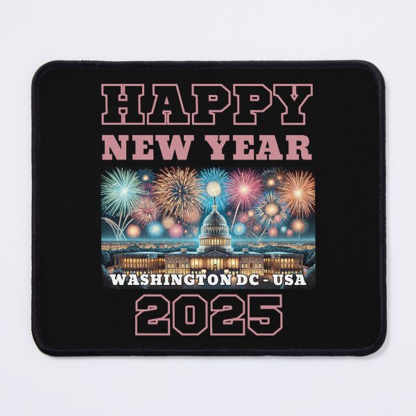 Item preview, Happy New Year 2025 - Washington DC - Pink Edition designed and sold by Manic Merch Designs.