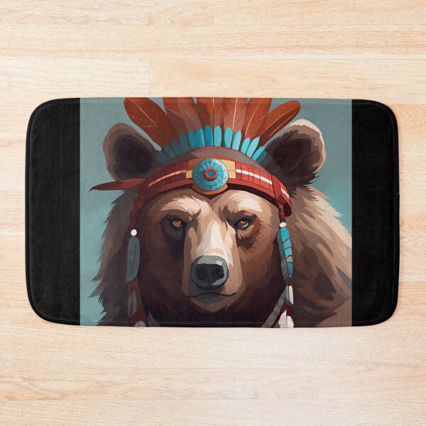 Item preview, Indian headdress on a bear designed and sold by dtmtattoo.