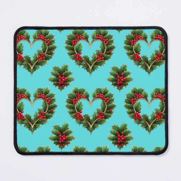 Item preview, Holly Heartfelt: A sentimental pattern with hearts made from holly leaves, expressing love and gratitude. designed and sold by Grang Art Artistic Designs.