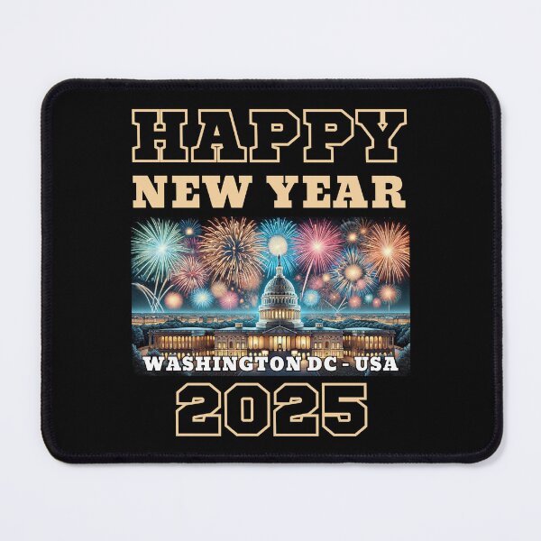 Item preview, Happy New Year 2025 - Washington DC - Yellow Edition designed and sold by Manic Merch Designs.