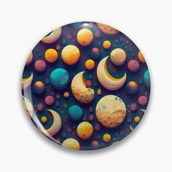 Item preview, Lunar Landscape: A whimsical pattern featuring moons of various shapes and sizes, each with unique craters and textures, creating a dreamy and ethereal atmosphere. designed and sold by Grang Art Artistic Designs.