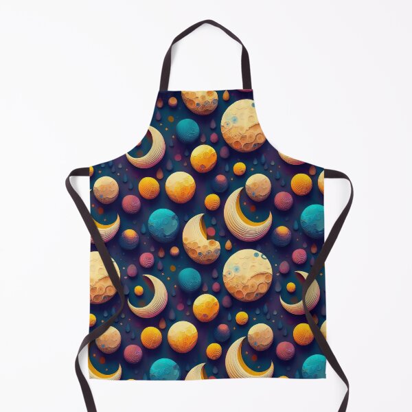 Item preview, Lunar Landscape: A whimsical pattern featuring moons of various shapes and sizes, each with unique craters and textures, creating a dreamy and ethereal atmosphere. designed and sold by Grang Art Artistic Designs.