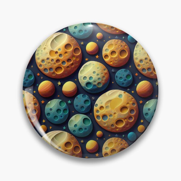 Item preview, Lunar Moon Landscape: A whimsical pattern featuring moons of various shapes and sizes, each with unique craters and textures, creating a dreamy and ethereal atmosphere. designed and sold by Grang Art Artistic Designs.